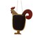 Melrose Country Rustic Brown and Red Proud Rooster Hanging with Chalkboard 16"